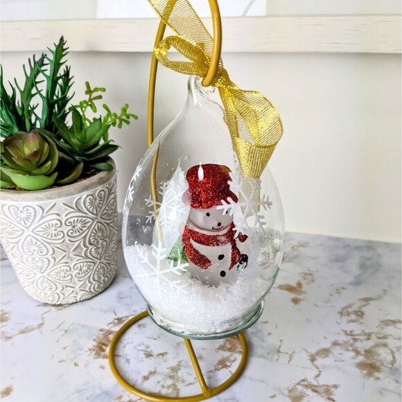 Hanging Orb Light Up Snowman Christmas Decor NEW - Picture 1 of 8